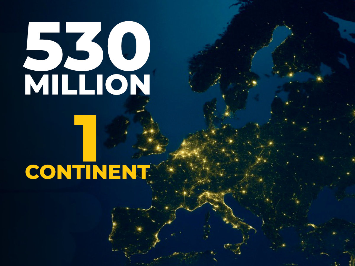 530 MIO - 1 CONTINENT GLOW FOR EUROPE by Martin Bonner