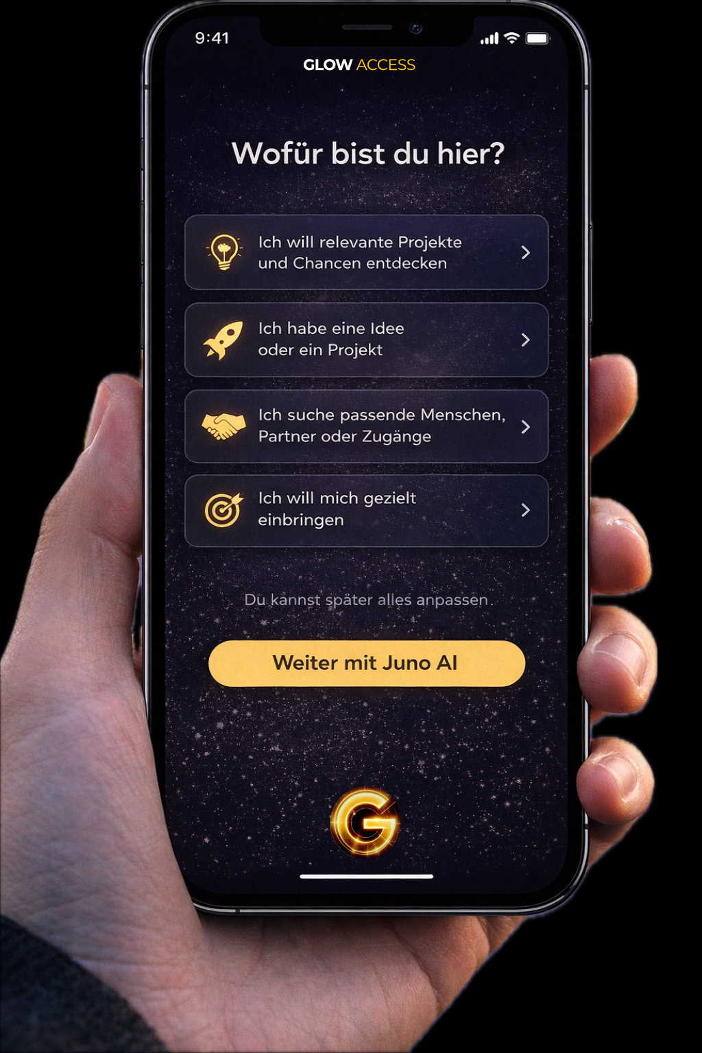 GLOW ACCESS APP - SCREEN 02 by Glow for Europe and Martin Bonner