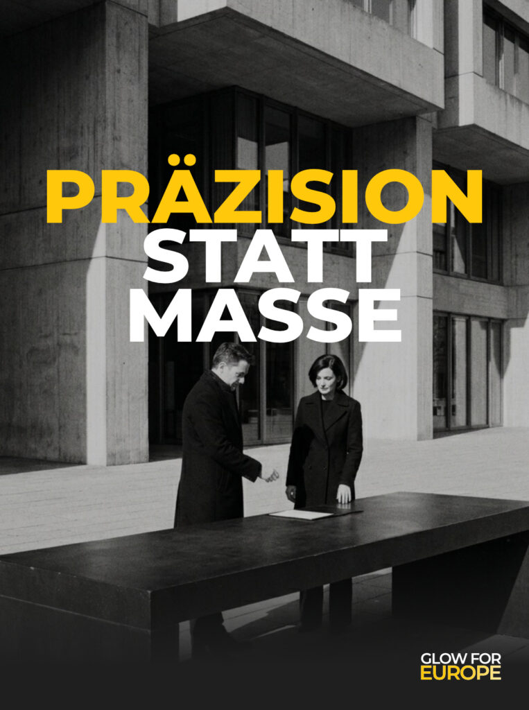 PRÄZISION STATT MASSE - Glow for Europe by Martin Bonner