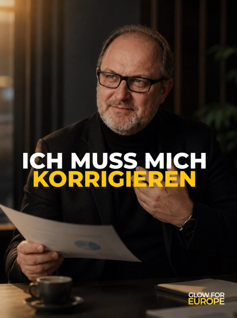 ICH MUSS MICH KORRIGIEREN - Glow for Europe by Martin Bonner FOUNDER INITIATOR CEO