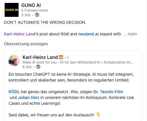 DON’T AUTOMATE THE WRONG DECISION. Martin Bonner GUNO AI • part of GLOW FOR EUROPE The intelligence inside GLOW ACCESS. HUMAN REMAINS DECIDER. TRANSPARENCY: MODIFIED WITH GUNO AI
