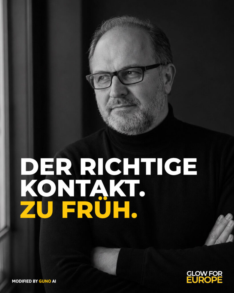 KI KANN DIR 200 KONTAKTE FINDEN. UND TROTZDEM KEINEN GUTEN. - GLOW FOR EUROPE by Martin Bonner